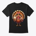 Turkey Drinking Coffee Bow Thanksgiving