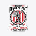 Proud Descendant Rev War Patriot