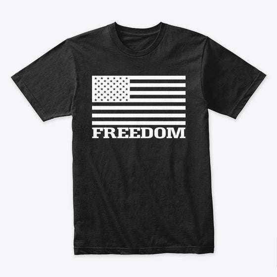 FREEDOM FLAG TSHIRT BLACK