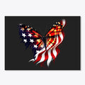 Butterfly US Flag Sticker