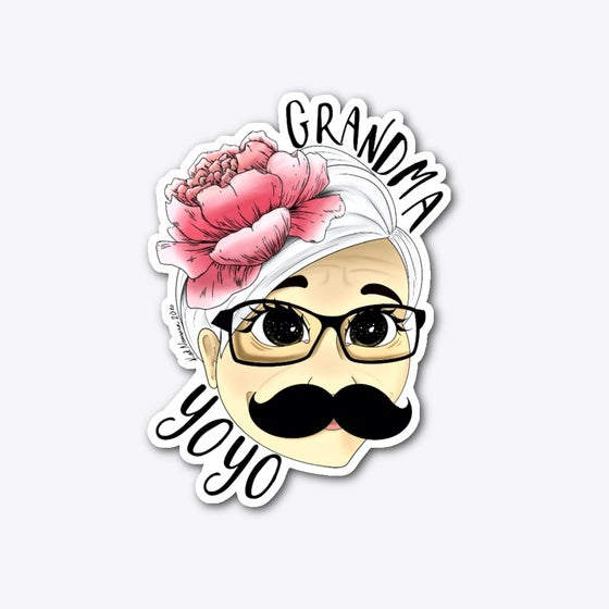 Grandma YoYo Diecut Sticker