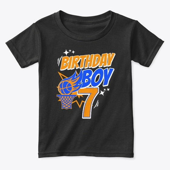 Age 7 Birthday Basketball Party Shirt