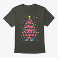 Funny Pink Flamingo Christmas Tree Tee