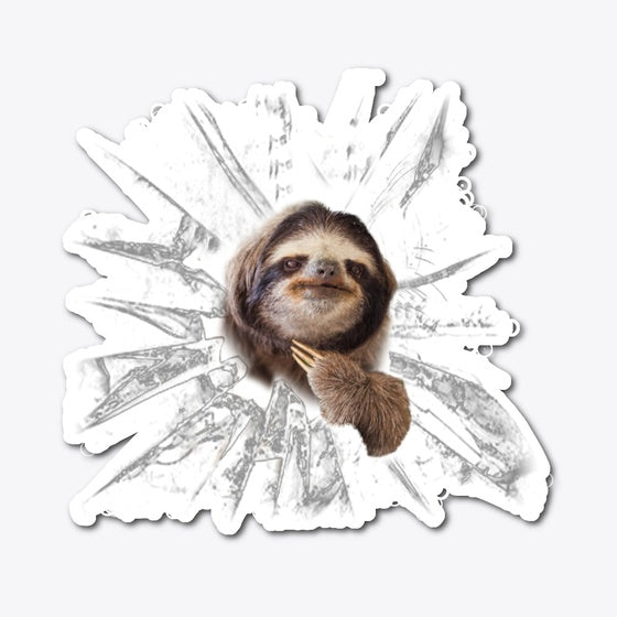 ln 1 sloth glass die cut