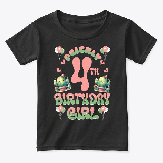 Prickly 4th Birthday Girl Cactus-Themed