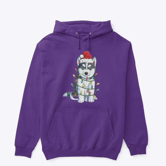 Siberian Husky Christmas Tree Shirt