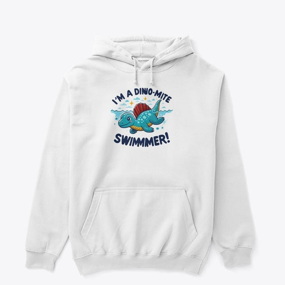 Cute dino swimmer
