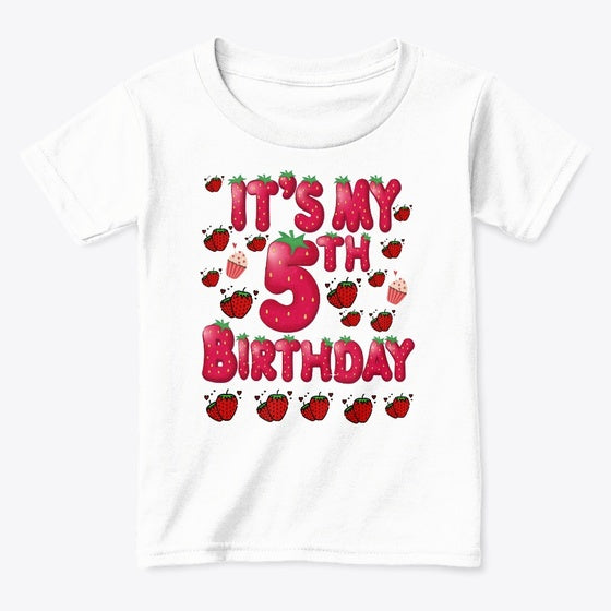 5th Birthday Strawberry-Theme Age 5