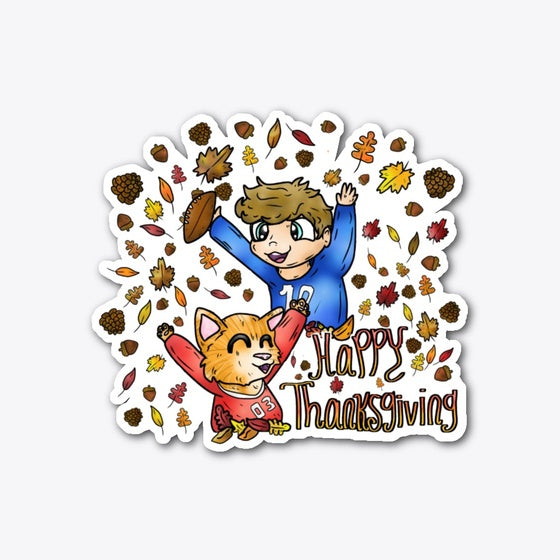 Arcade Warrior Thanksgiving Sticker