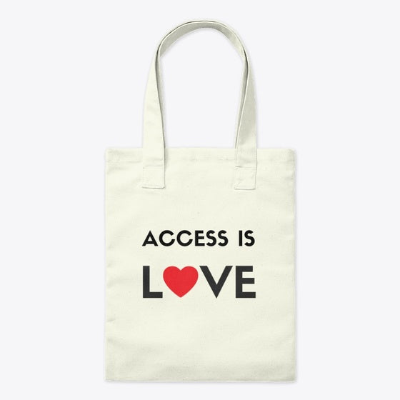 Access Is Love tote bag