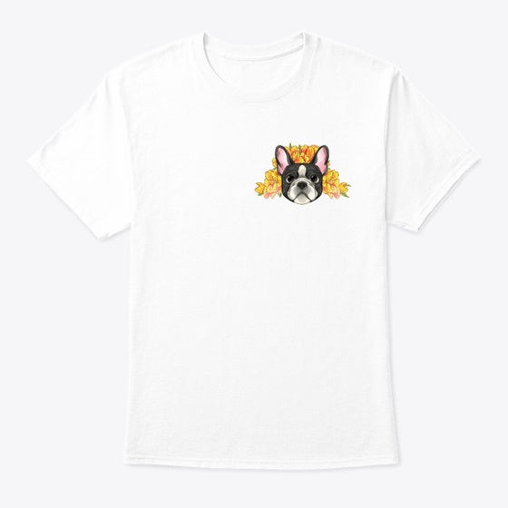 Bulldog with Flowers