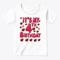 4th Birthday Strawberry-Theme Age 4