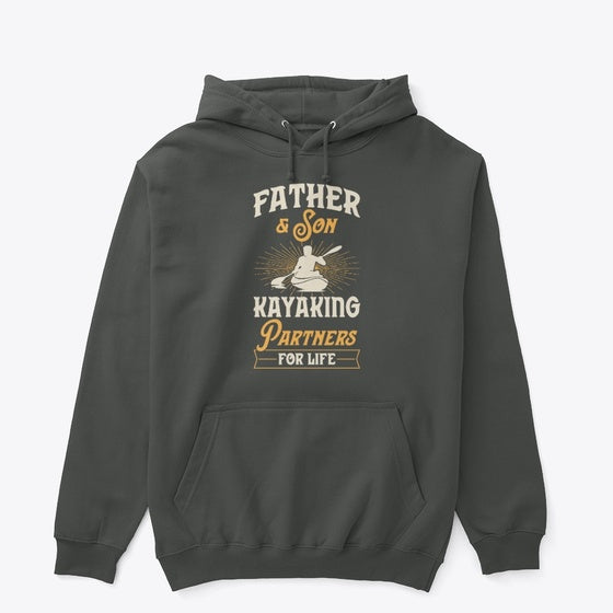 Father And Son Kayaking Partners