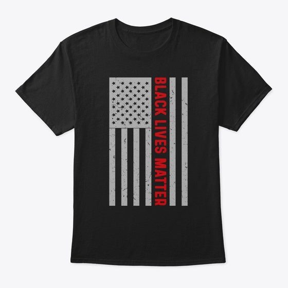 Black Lives Matter American Flag Graphic