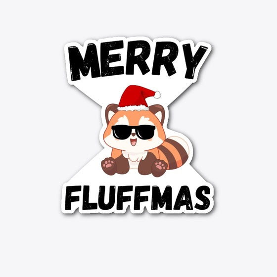 Merry Fluffmas funny Red Panda Christmas