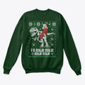 Santa Riding T-Rex Ugly Xmas Sweater
