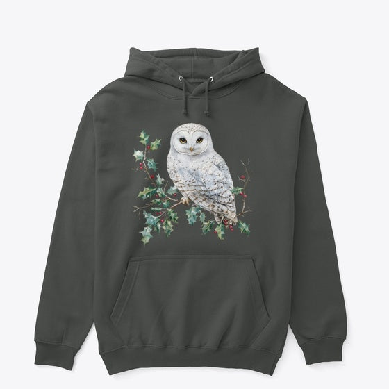 Snowy Owl on Holly