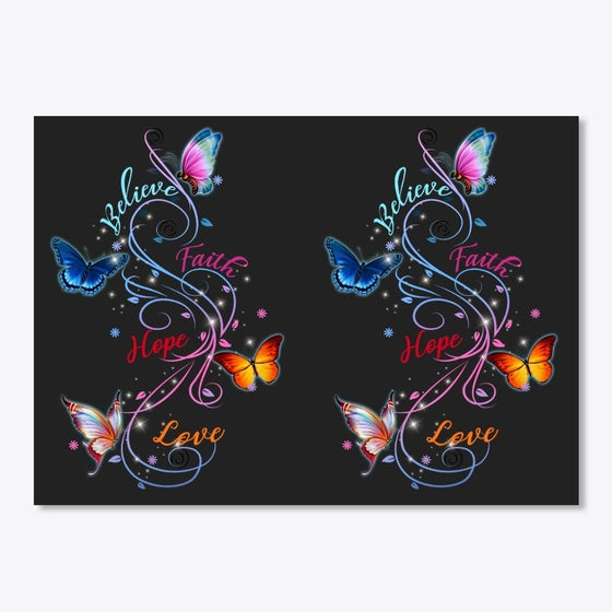 Butterfly Believe Faith Hope Sticker