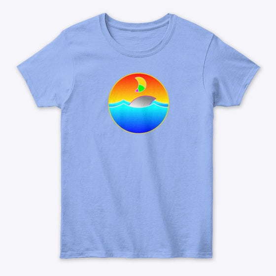 Geometric Sunset Shark Womens' Top