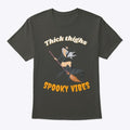 Thick Thighs Spooky Vibes Witch tee