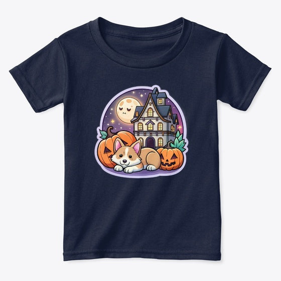Cute Puppy Sleeping in Halloween night