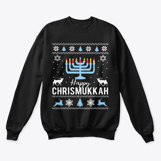 Happy Chrismukkah Ugly Design Sweatshirt