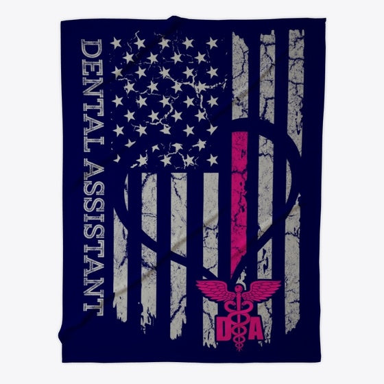 US Flag Dental Assistant Blanket