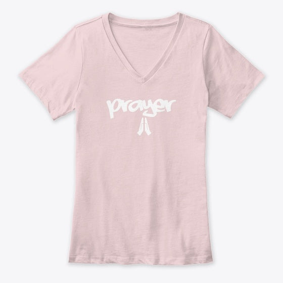 Women's Praying Hands V Neck