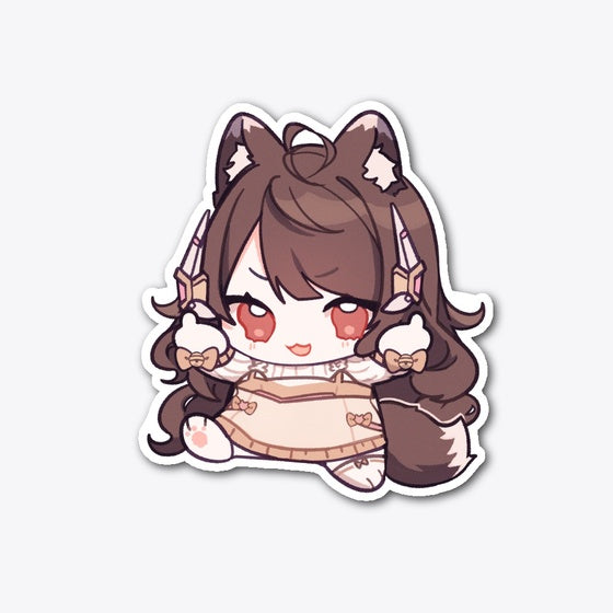 Gamer Fox Flip off Sticker