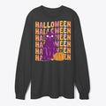 Scary Black Cat Pumpkin 70s 80s Retro