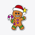 Happy Christmas Gingerbread Man Sticker