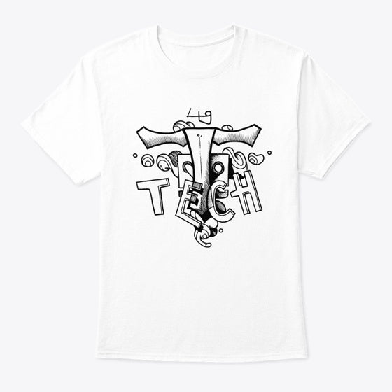 Tech49 Black and White Hand-drawn Design