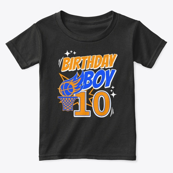 Age 10 Birthday Basketball Party Shirt