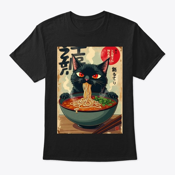 Ramen Noodles Cat Kawaii Retro Anime