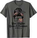 God Coffee Guns Freedom Usa Funny Womens Gun Owner Apparel Minimal Style