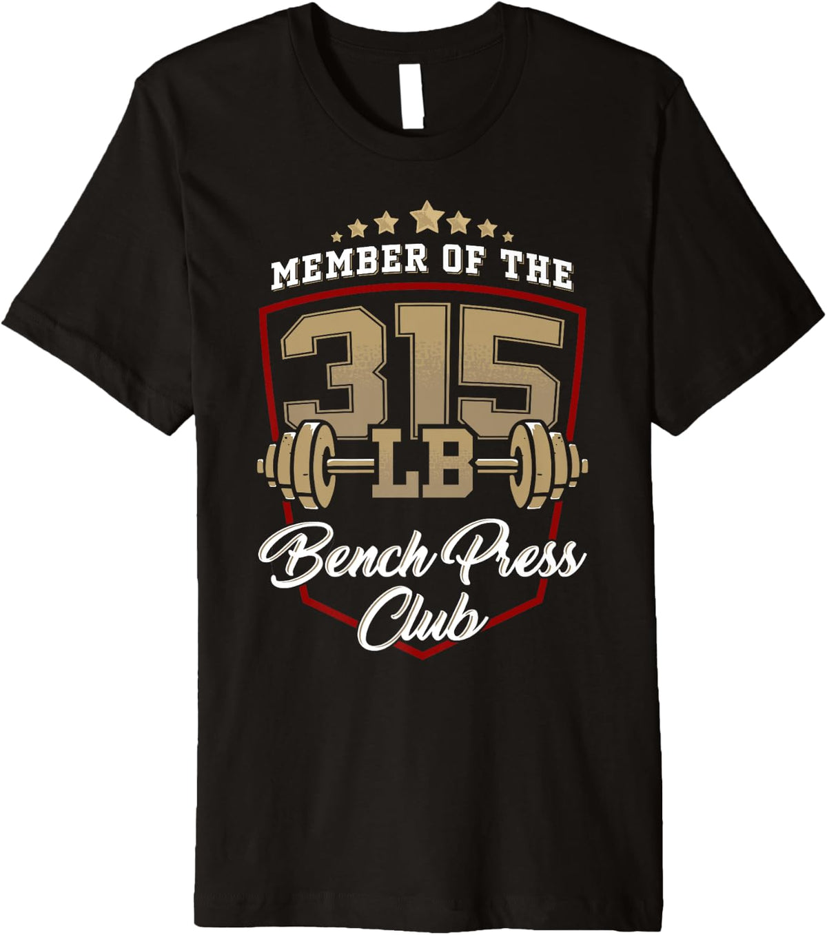 Bench Press 315 Lbs Club Gym Weightlifting Powerlifting Premium Shirt 270