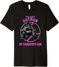 You Can T Outrun My Daughter S Gun Softball Catcher Shirt Premium T Shirt Minimal Style