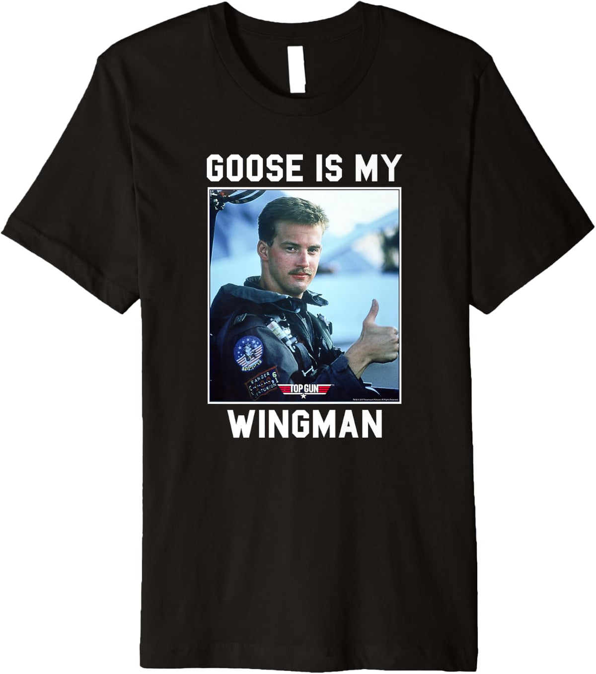 Top Gun Goose Is My Wingman Frame Photo Action Movie Premium Apparel Premium Print
