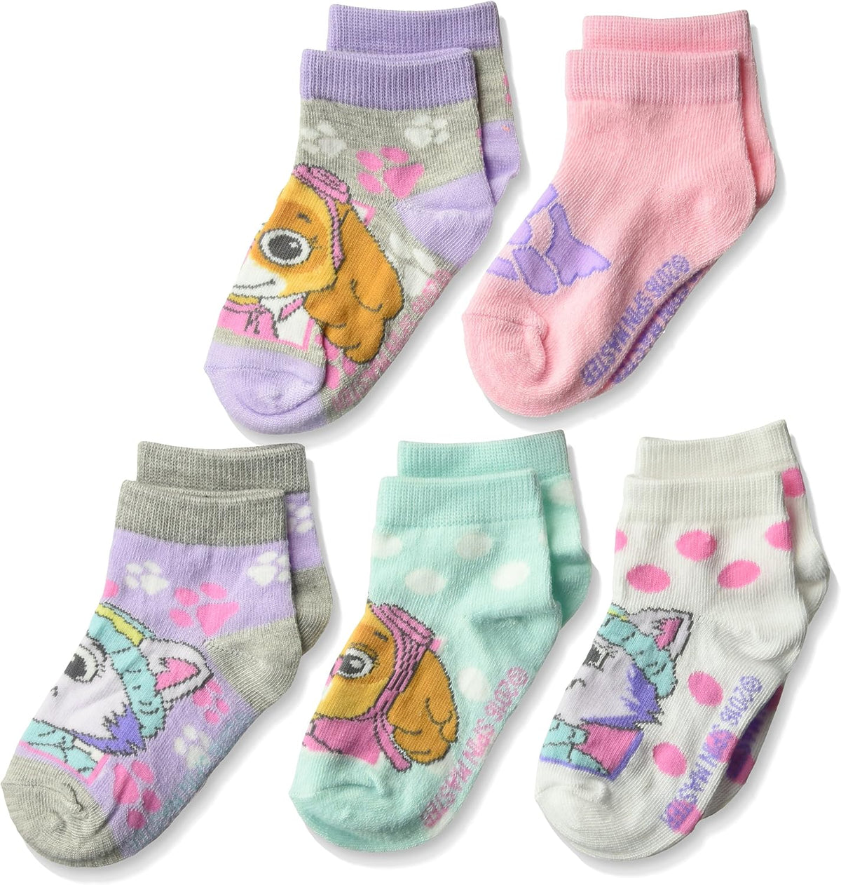 Puppy Patrol Girls Shorty Socks 5 Pack 338