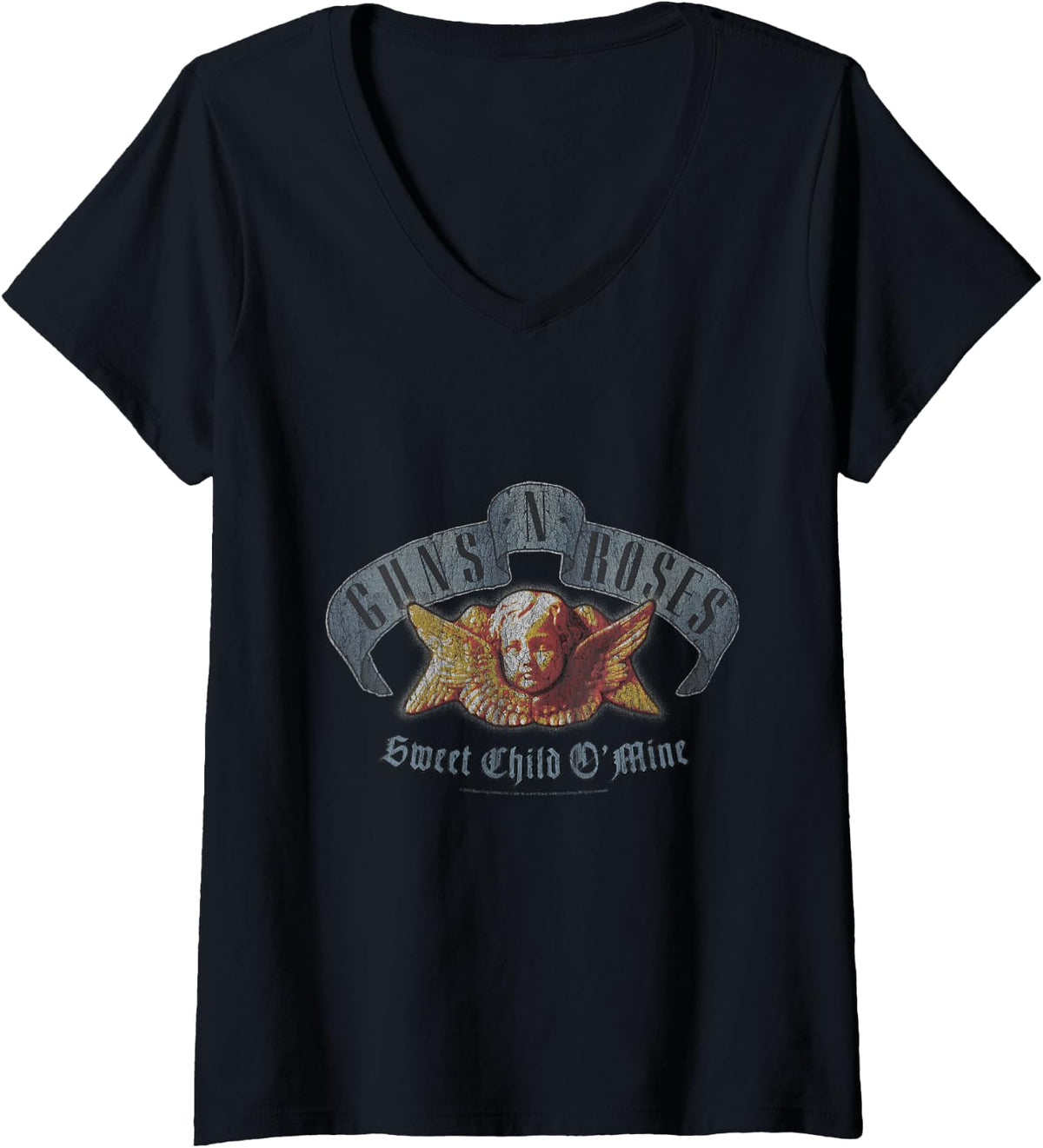 Womens Guns N Roses Official Sweet Child O Mine V Neck Apparel Clean Design