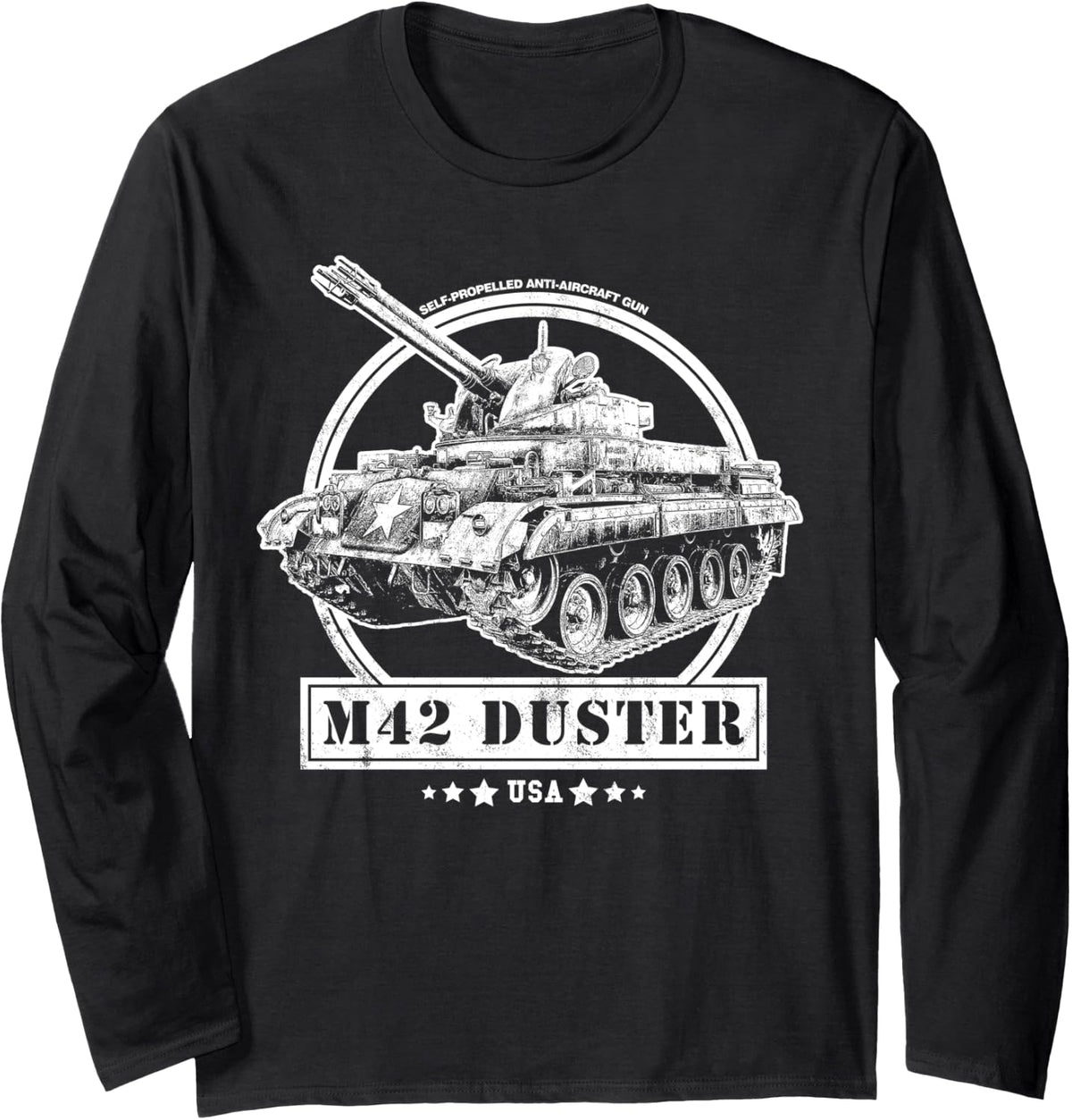 M42 Duster Self Propelled Anti Aircraft Gun Long Sleeve Apparel Everyday Wear