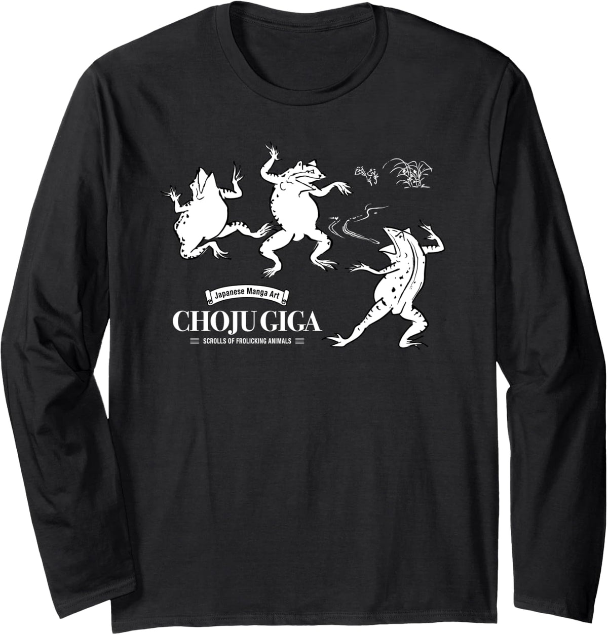 Choju Giga Japanese Manga Art Frolicking 3Frogs Animal Anime Long Sleeve