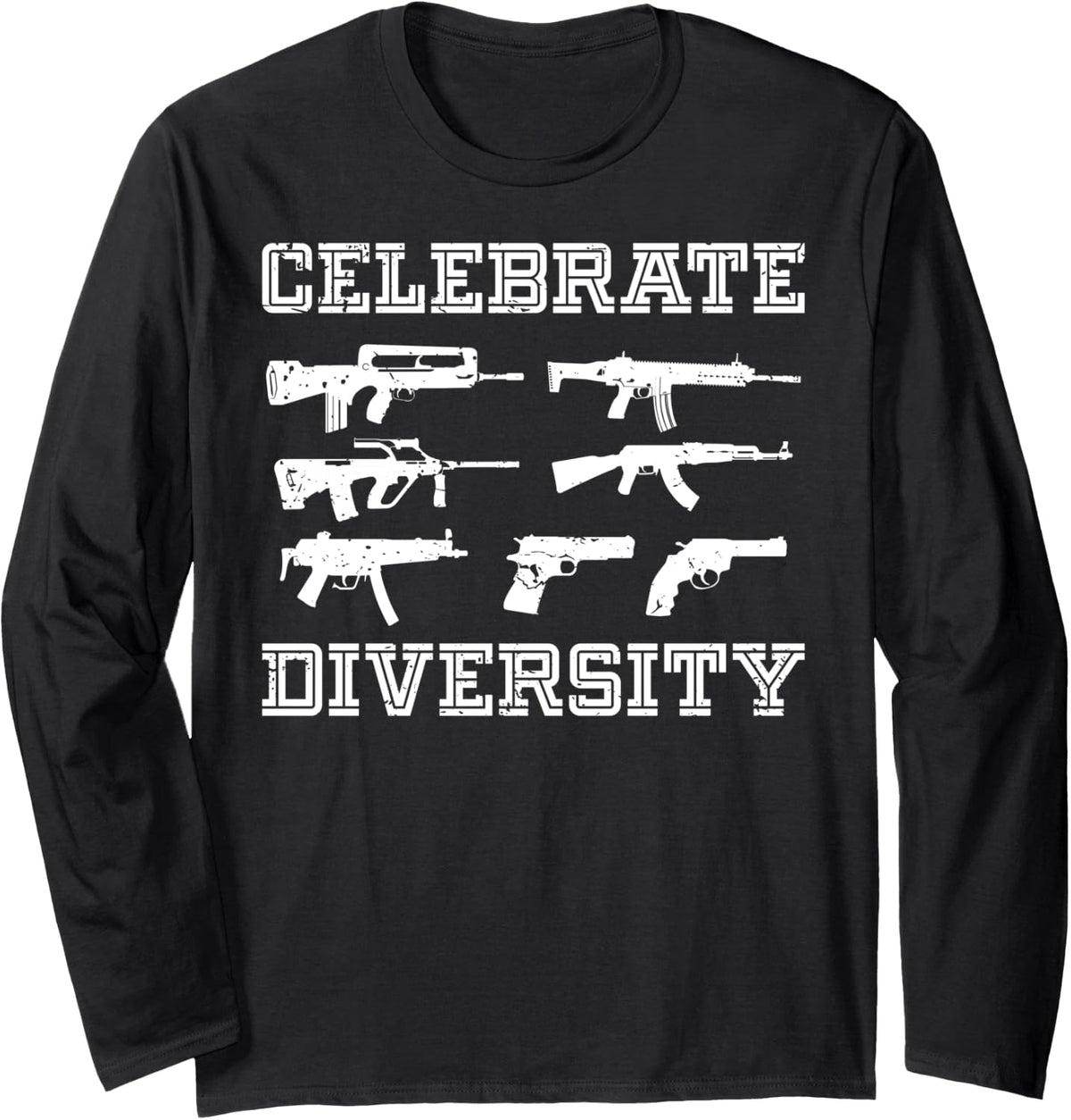 Celebrate Diversity Different Gun T Shirt Lovers Gift Long Sleeve T Shirt Premium Print 2