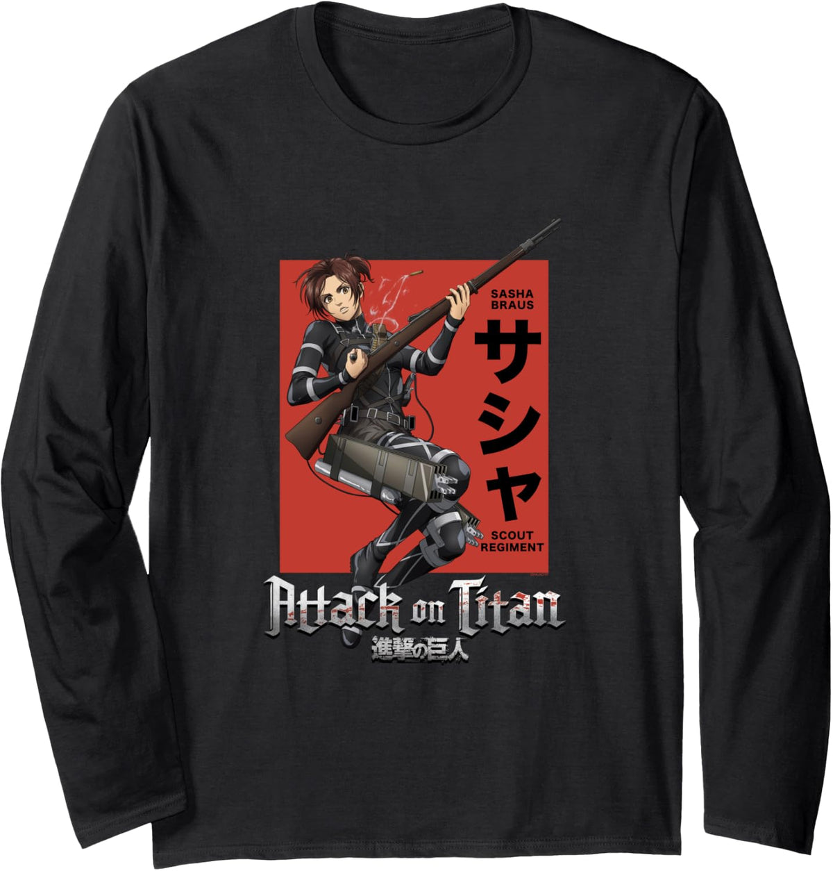 Attack On Titan Season 4 Sasha Loading Gun Anime Long Sleeve Apparel Everyday Wear