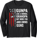 Gunpa Like A Normal Grandpa But More Fun And Owns Guns Long Sleeve Apparel Clean Design