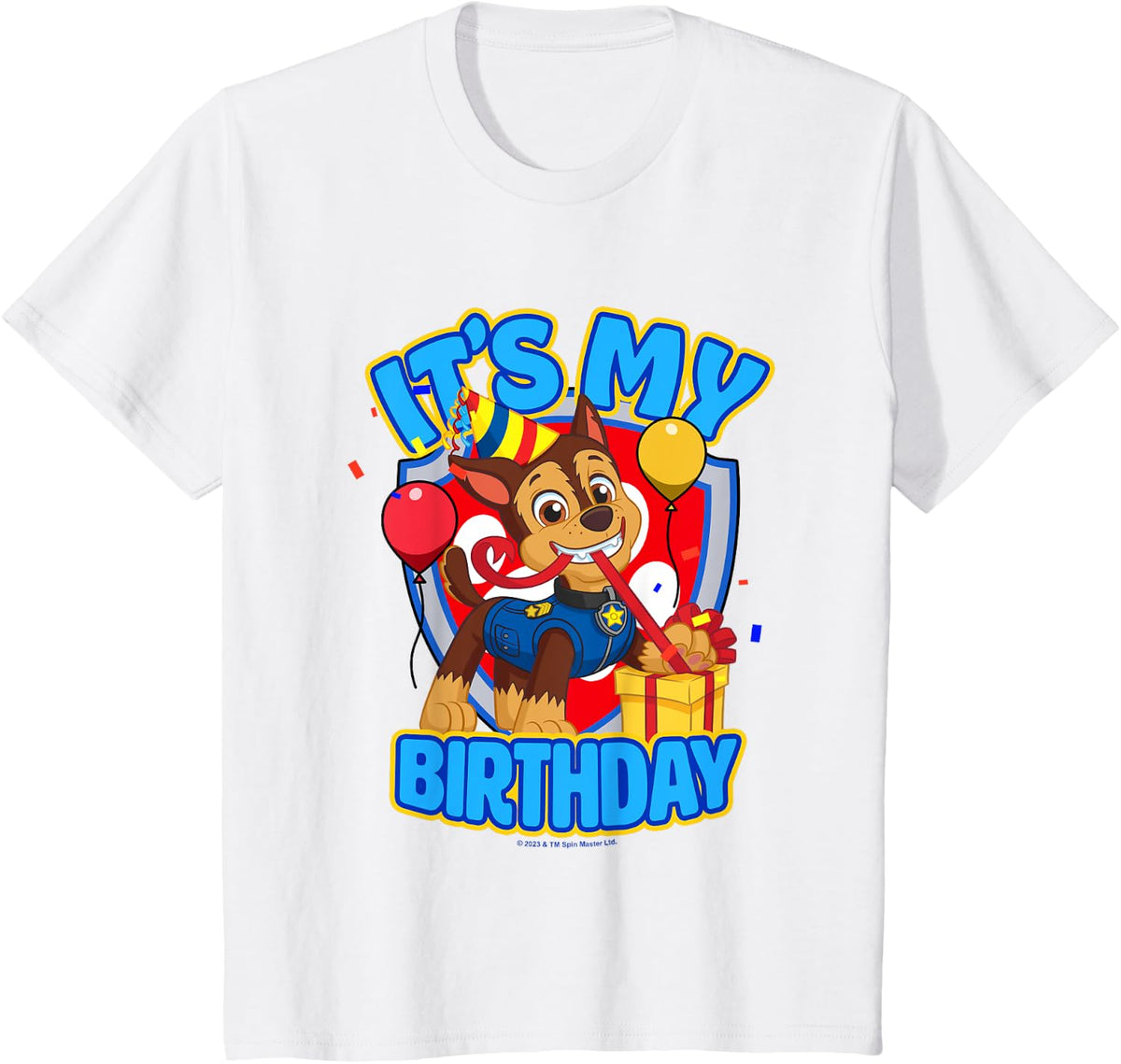 Puppy Patrol Birthday Its My Cute Police Pup Logo Kids Shirt 302
