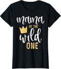 Wild One Mama 1st Birthday Matching First Thing Mommy Shirt 144