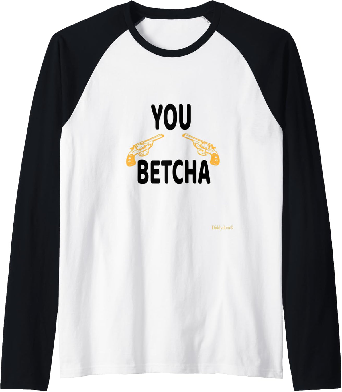 Guns You Betcha Funny T Shirt Mens Womens Raglan Baseball Tee T Shirt Minimal Style