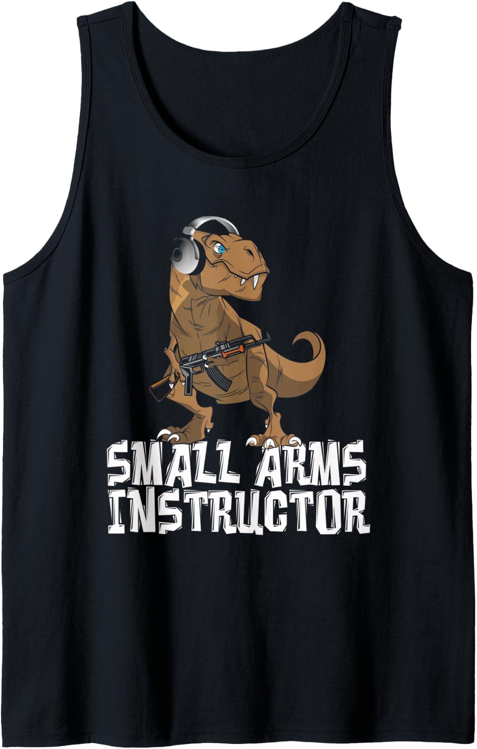 Small Arms Instructor Funny T Rex Dinosaur Gun Shirt Tank Top T Shirt Everyday Wear