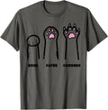 Rock Paper Scissors Cat Paws Funny Shirt for Boys Girls Kids 148